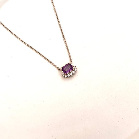 Natural Amethyst 925 Pure Silver Pendant (Certified)