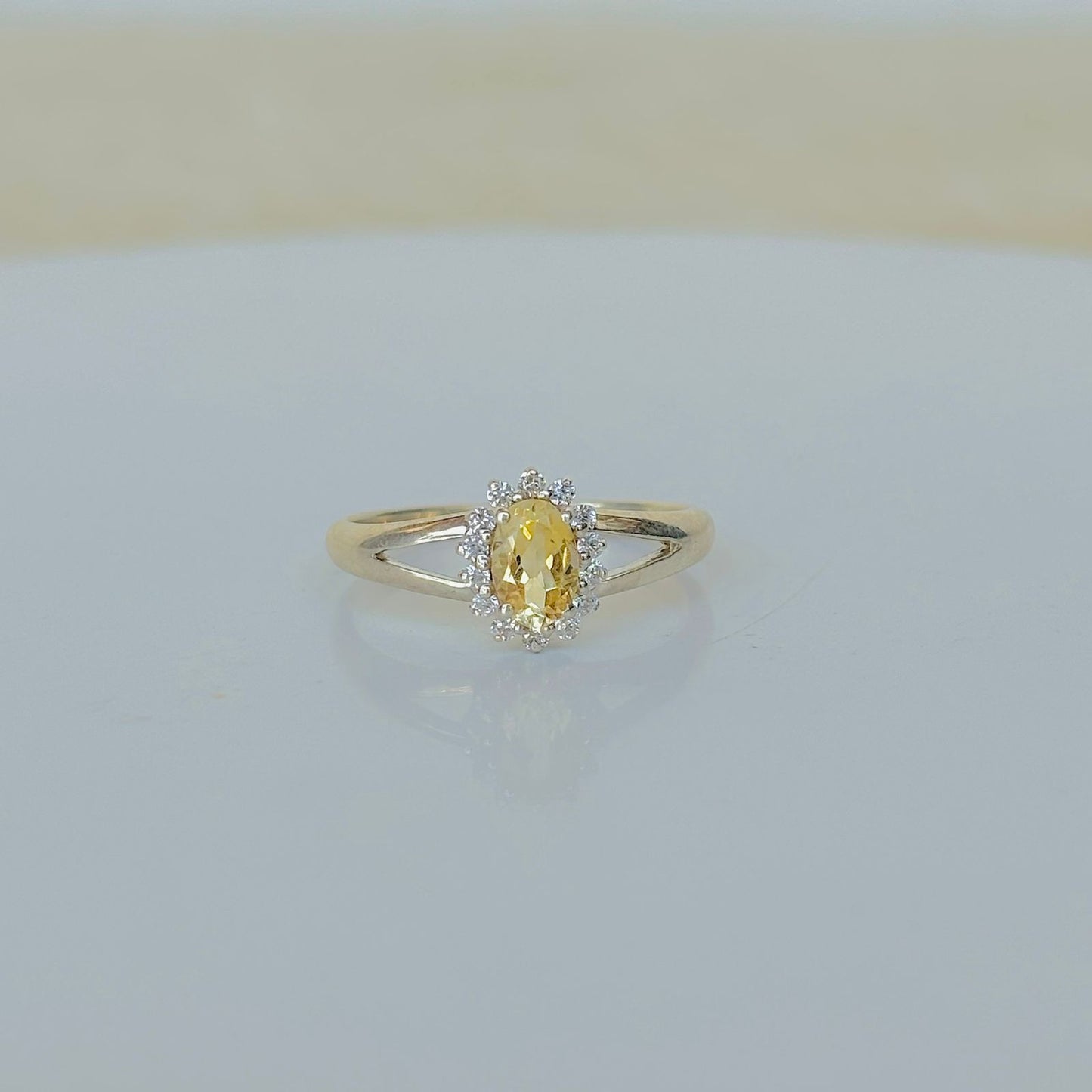 Natural Citrine 925 Pure Silver Oval Cut November Birthstone Ring
