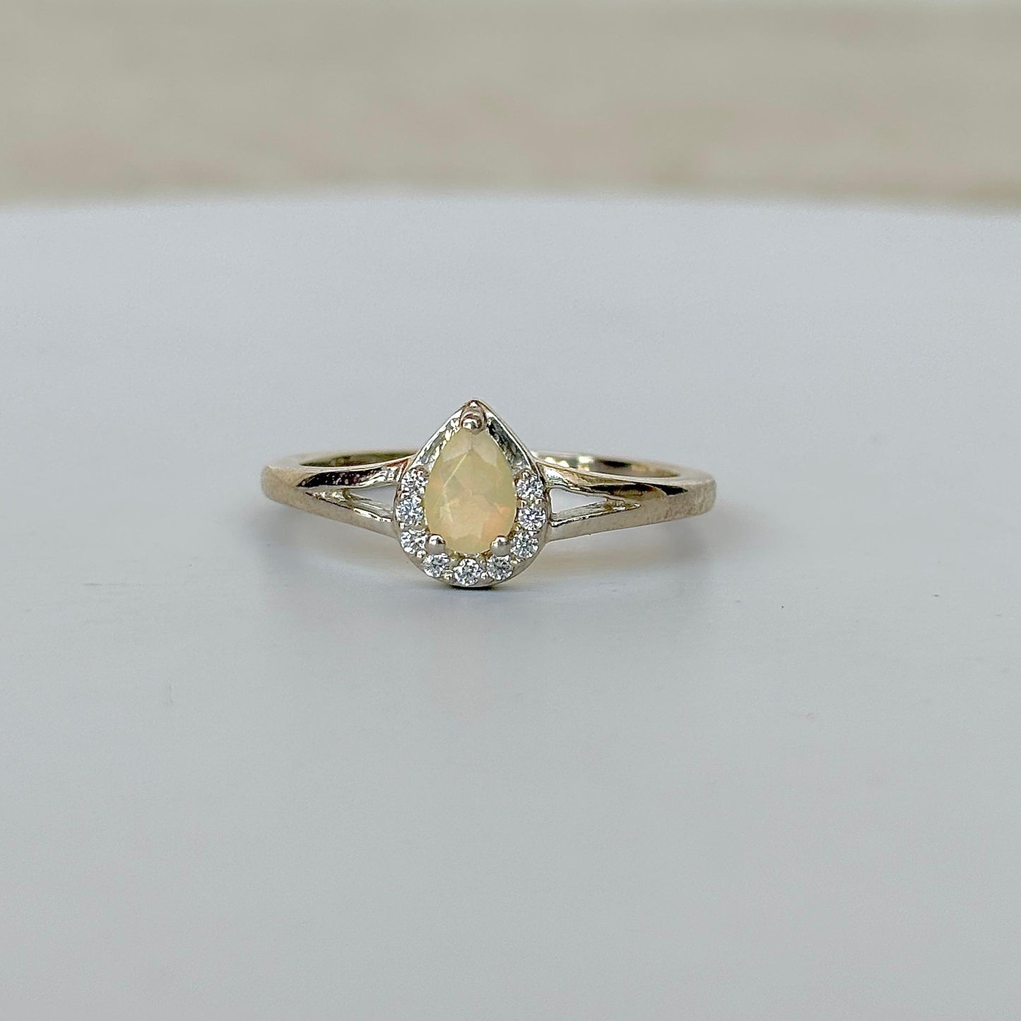 925 Pure Silver Natural Ethiopian Opal Ring