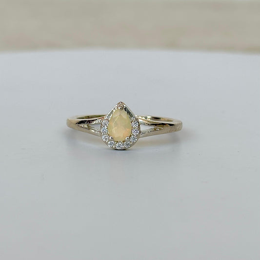 925 Pure Silver Natural Ethiopian Opal Ring