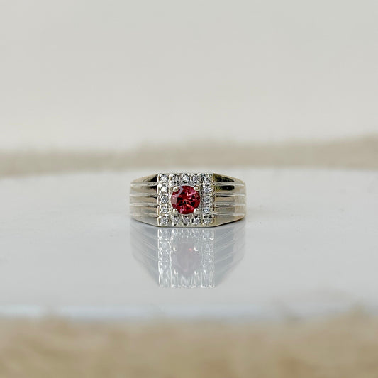 925 Pure Silver Natural Pink Tourmaline Ring