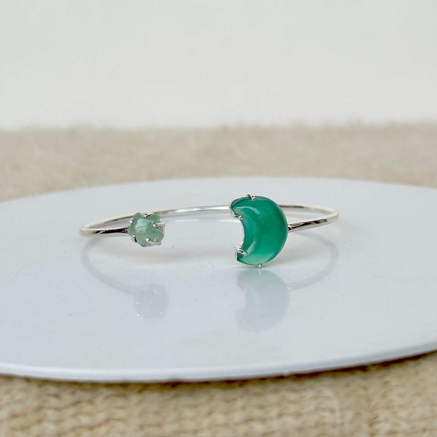 925 sterling silver moon and star bracelet – handcrafted celestial charm jewelry