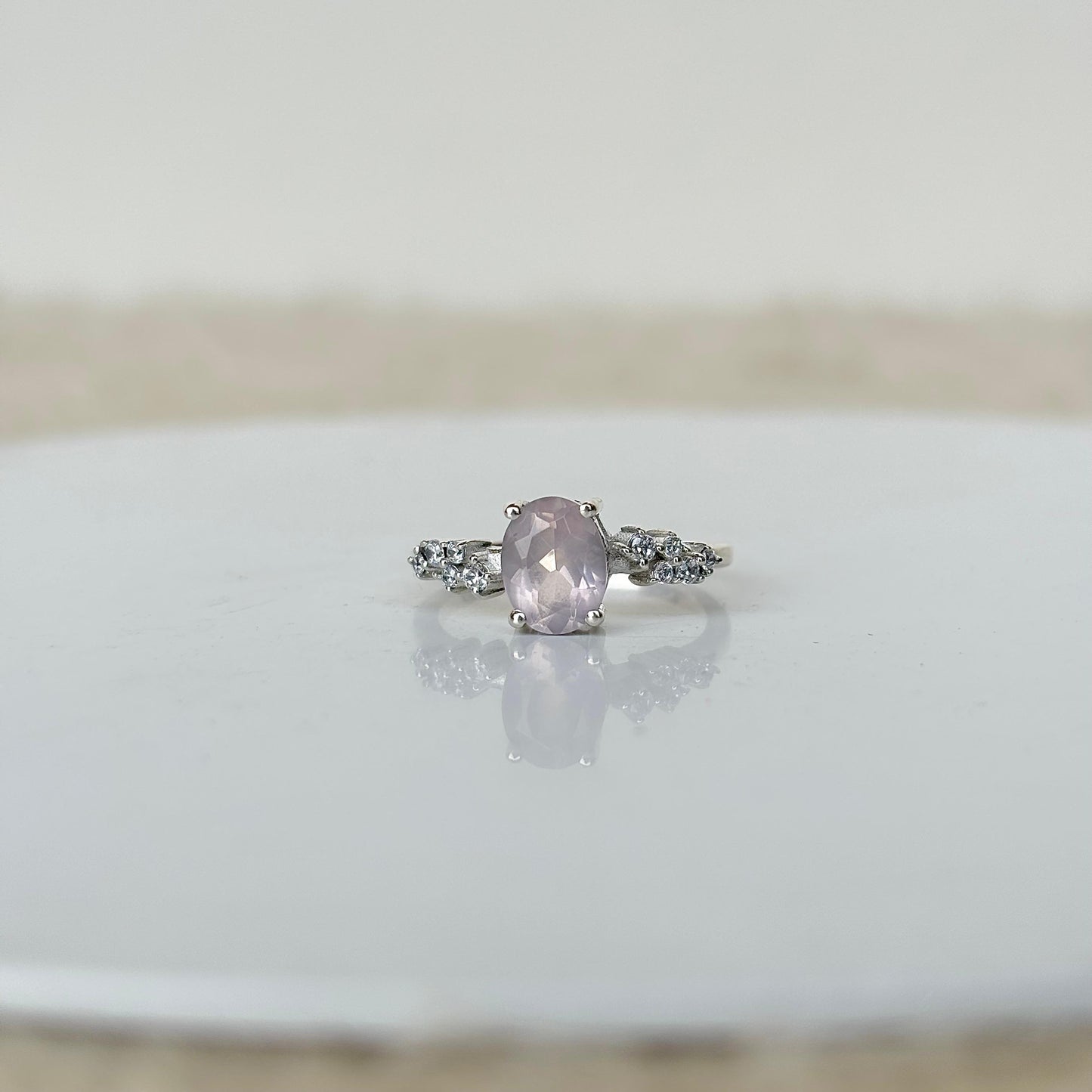 925 Pure Silver Natural Rose Quartz