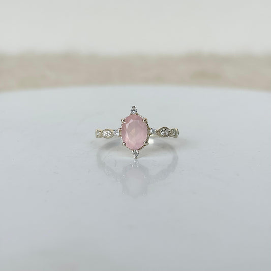 925 Pure Silver Natural Rose Quartz