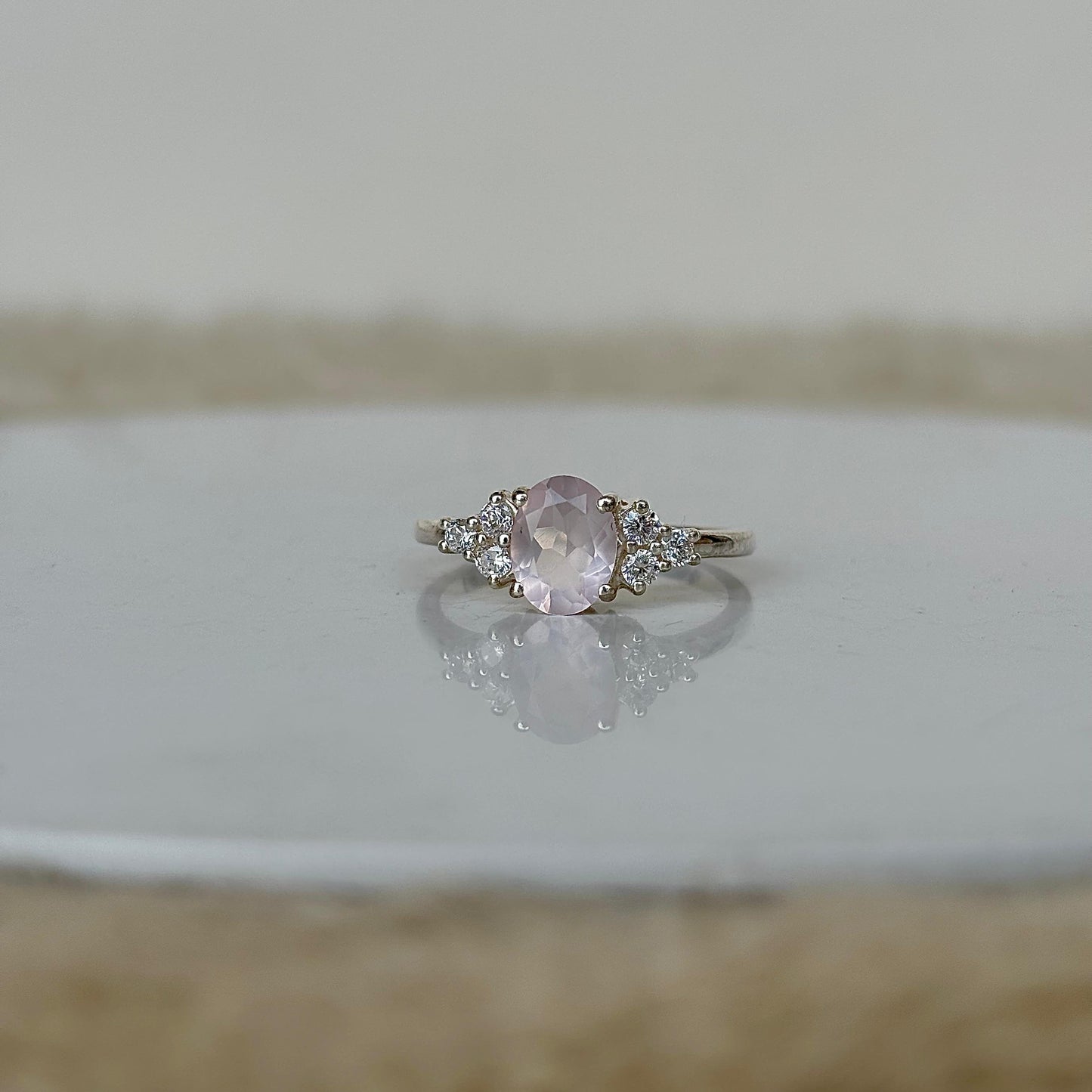 925 Pure Silver Natural Rose Quartz