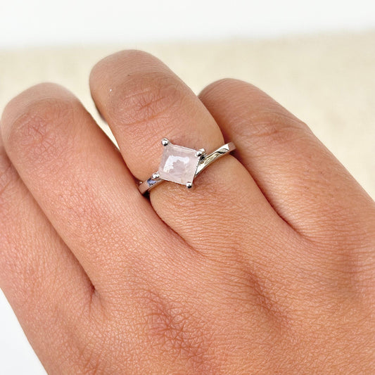 Natural Rose Quartz 925 Pure Silver (Certified)