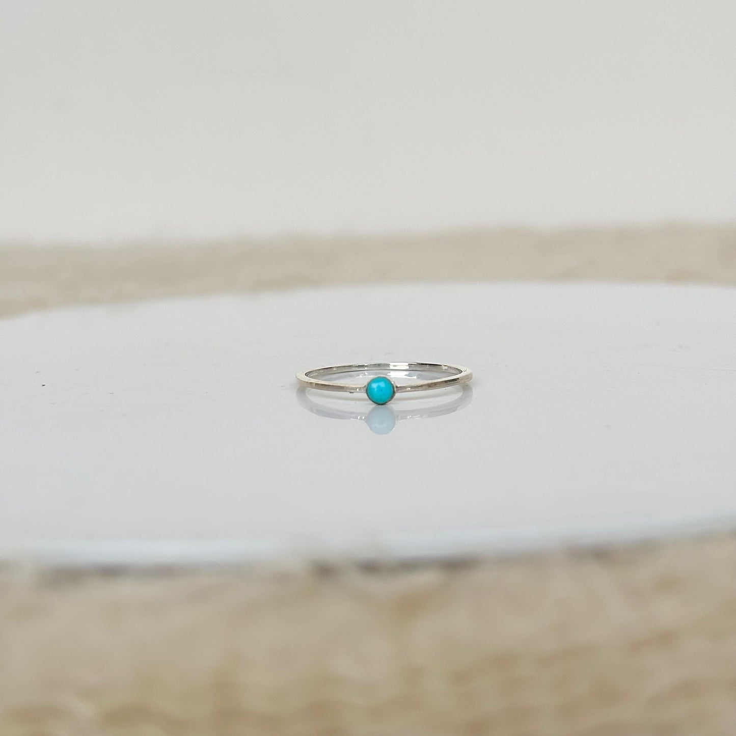 925 sterling silver ring with natural turquoise gemstone – boho style handcrafted jewelry