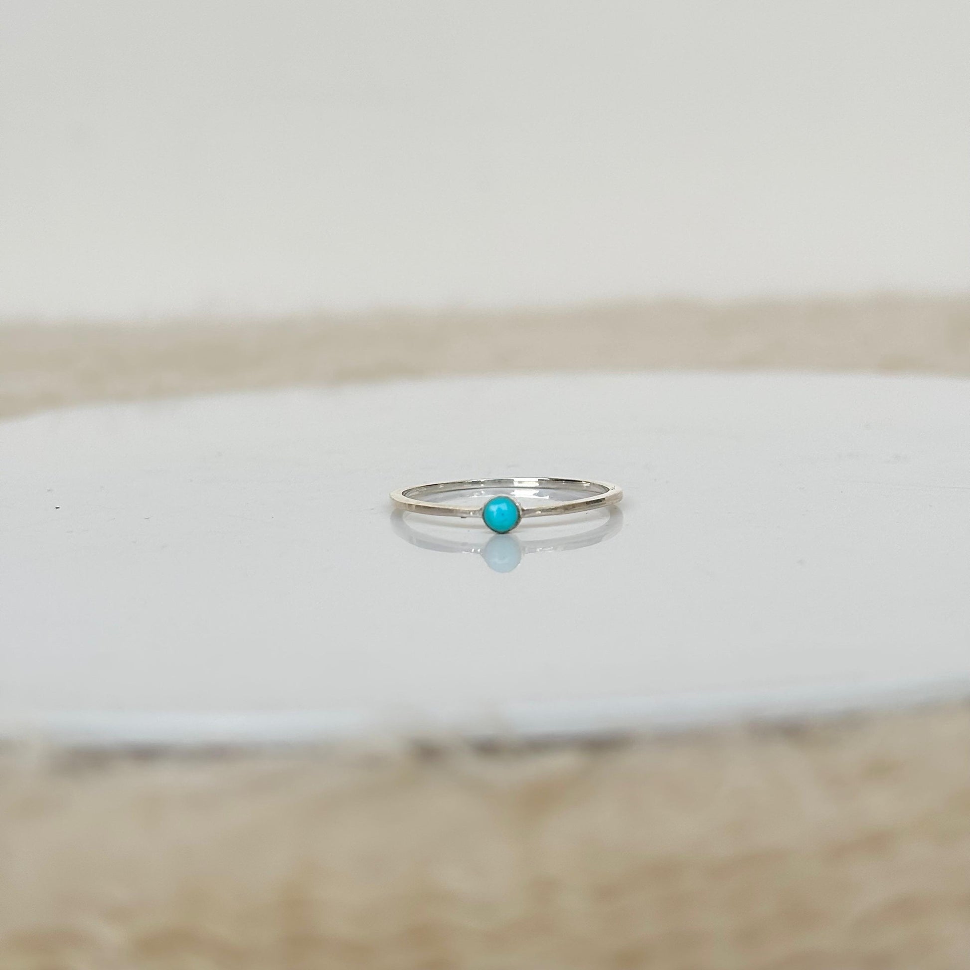 925 sterling silver ring with natural turquoise gemstone – boho style handcrafted jewelry
