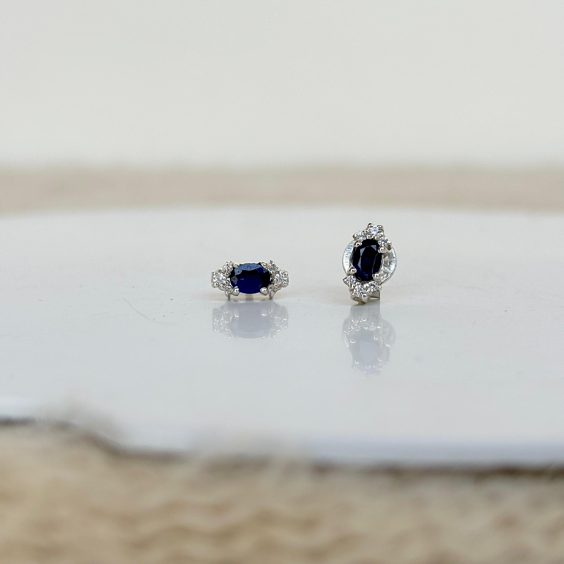 925 sterling silver halo stud earrings with natural black onyx – handcrafted elegant gemstone jewelry