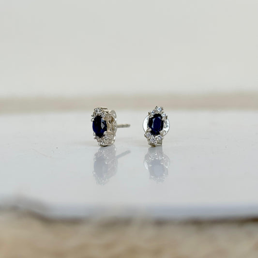 925 sterling silver halo stud earrings with natural black onyx – handcrafted elegant gemstone jewelry