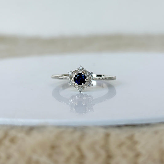 Natural Sapphire Serenity: The Classic Blue Ring