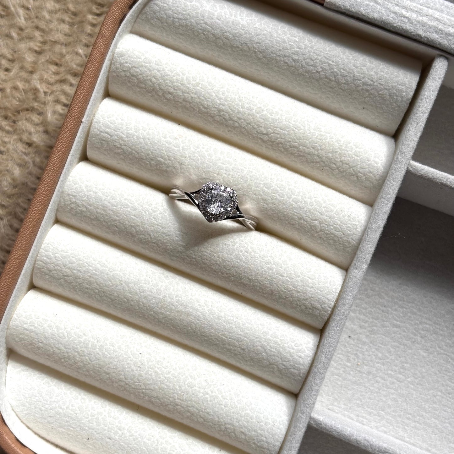 925 Pure Silver Zircon Ring