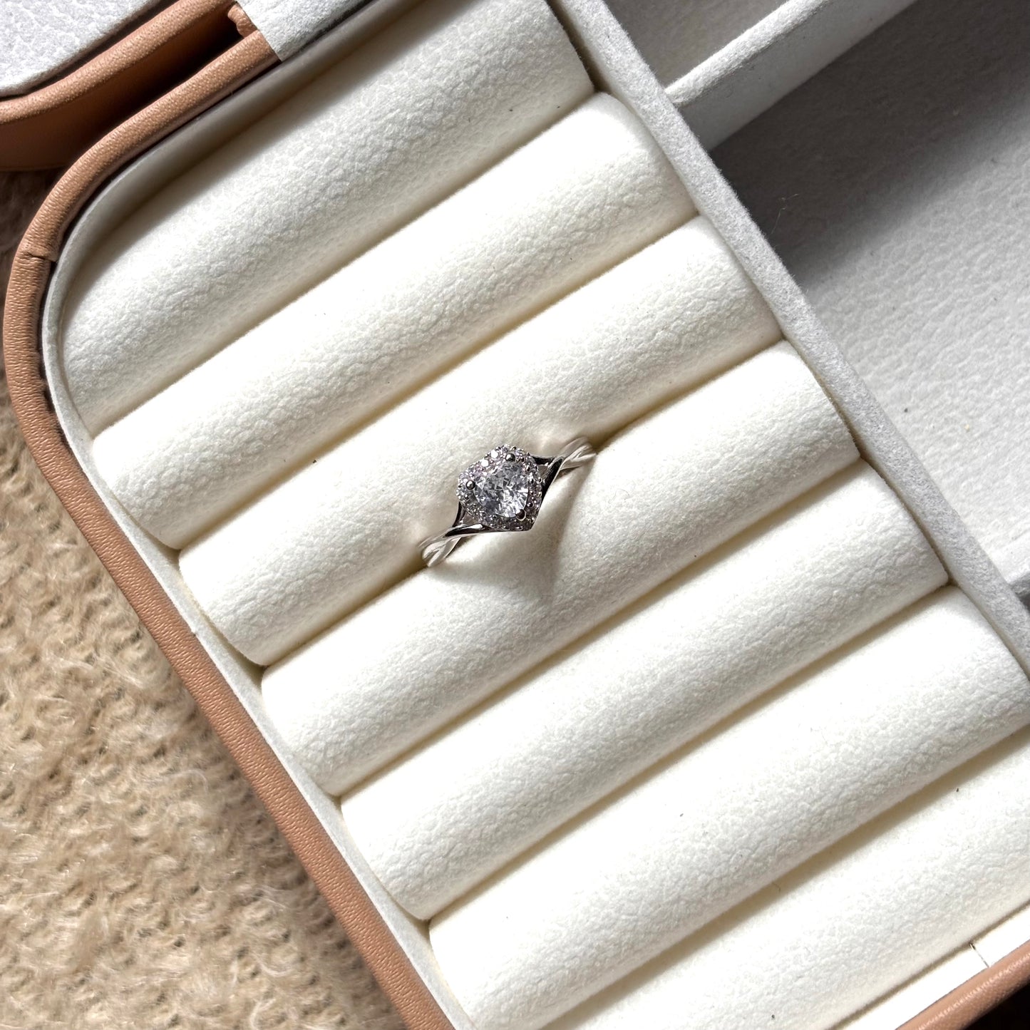 925 Pure Silver Zircon Ring