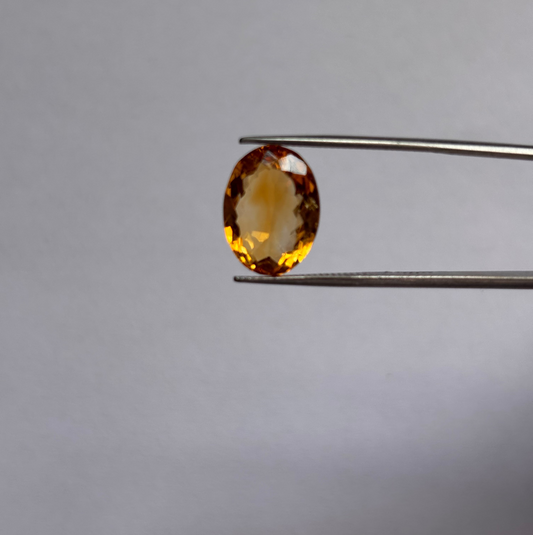 Natural Citrine Oval Shape 5.35 Ct Gemstone (Certified)