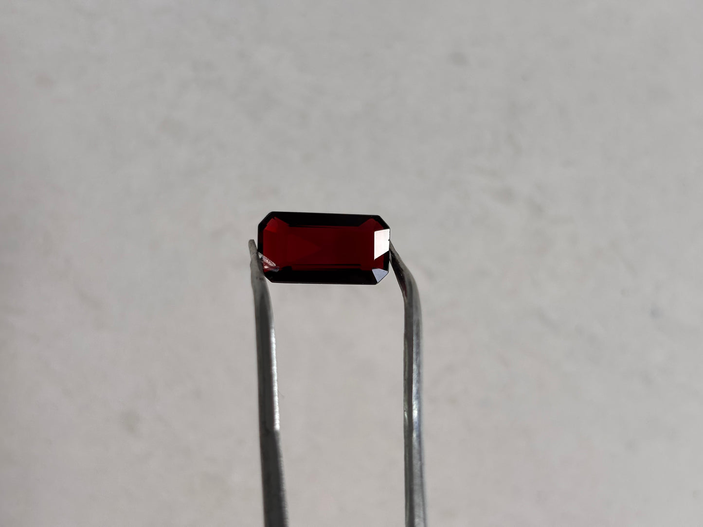 Natural Garnet Emerald Cut Gemstone(14.5x7.5) Certified