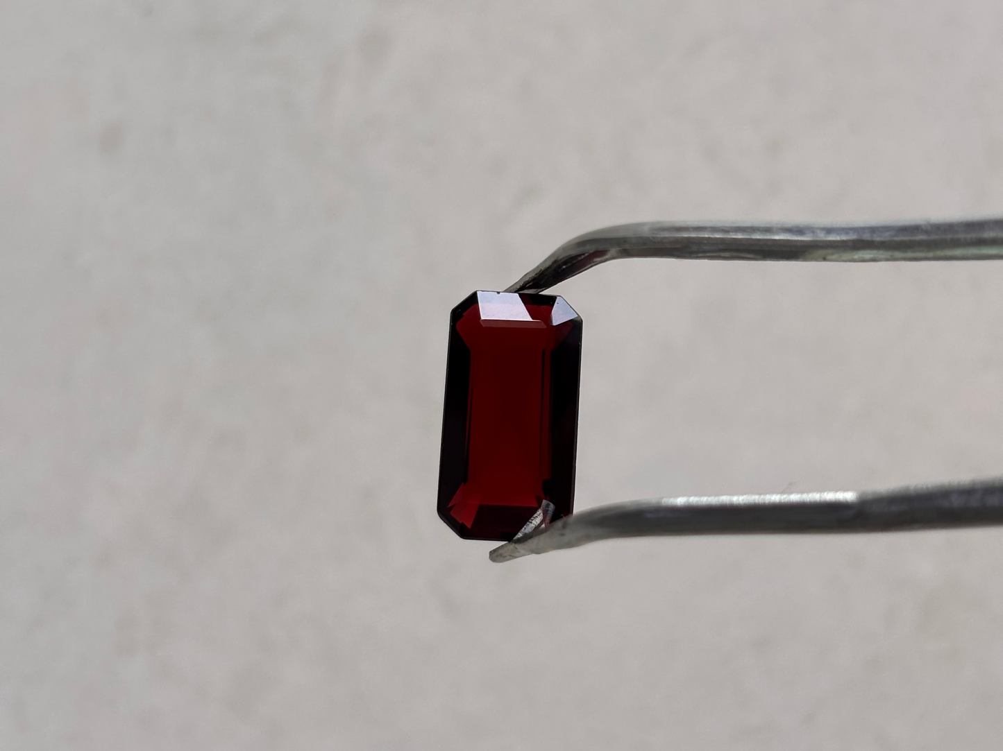 Natural Garnet Emerald Cut Gemstone(14.5x7.5) Certified
