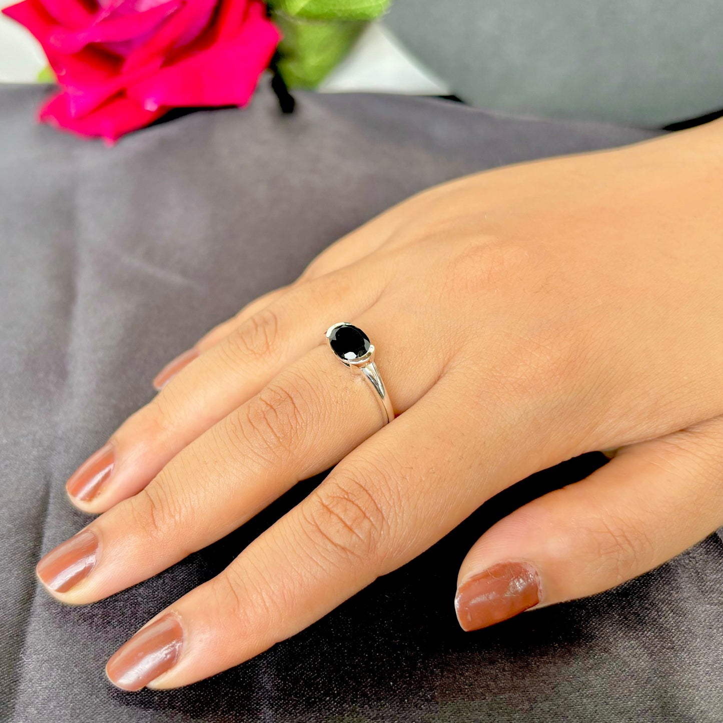 Midnight Elegance: The Black Onyx Ring