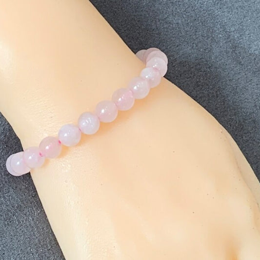 Natural Rose Quartz Stretch Bracelet