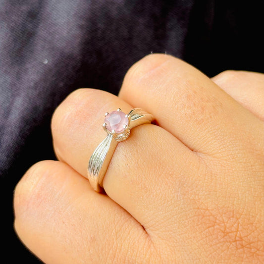 Elegance in Natural Pink - The Rose Quartz Ring