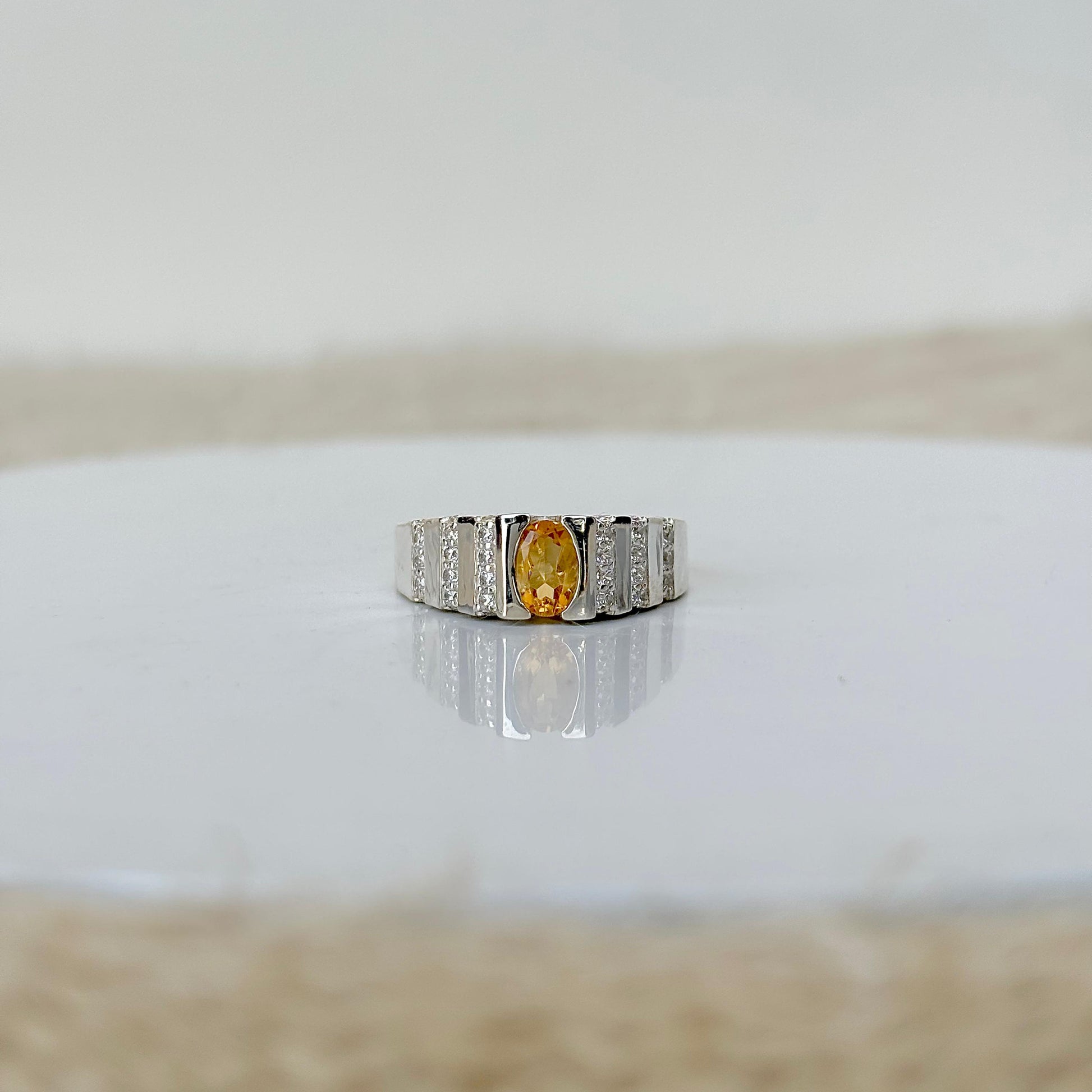 925 sterling silver men’s ring with natural citrine gemstone – bold and stylish handcrafted jewelry
