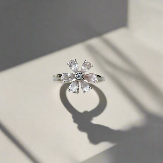 Sterling silver ring with natural green onyx gemstone – handcrafted elegant gemstone jewelry for women