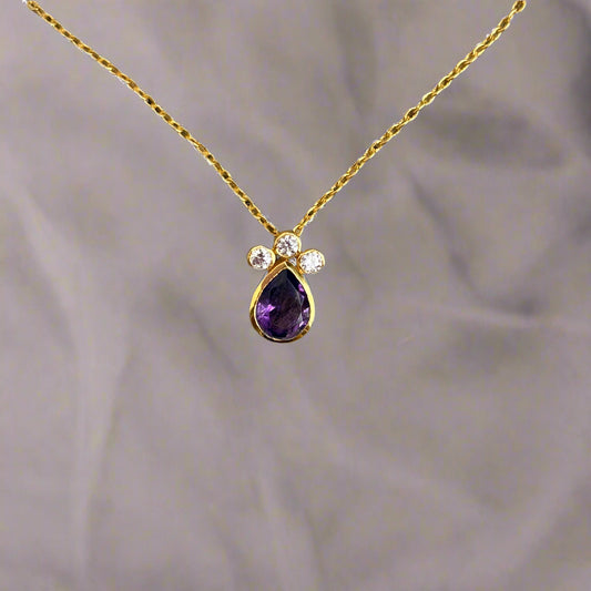 925 Silver Natural Amethyst Pendant