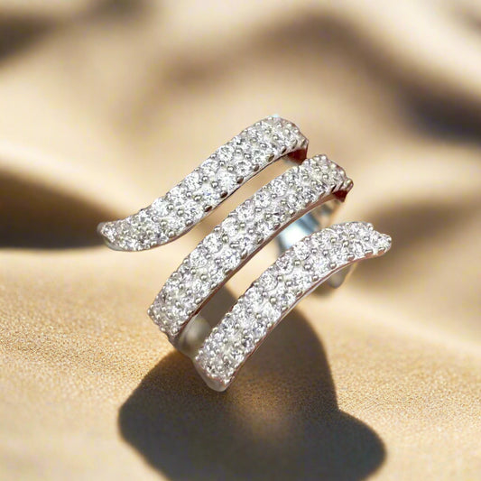 Sterling silver snake ring with twisted design – bold and elegant handcrafted jewelry