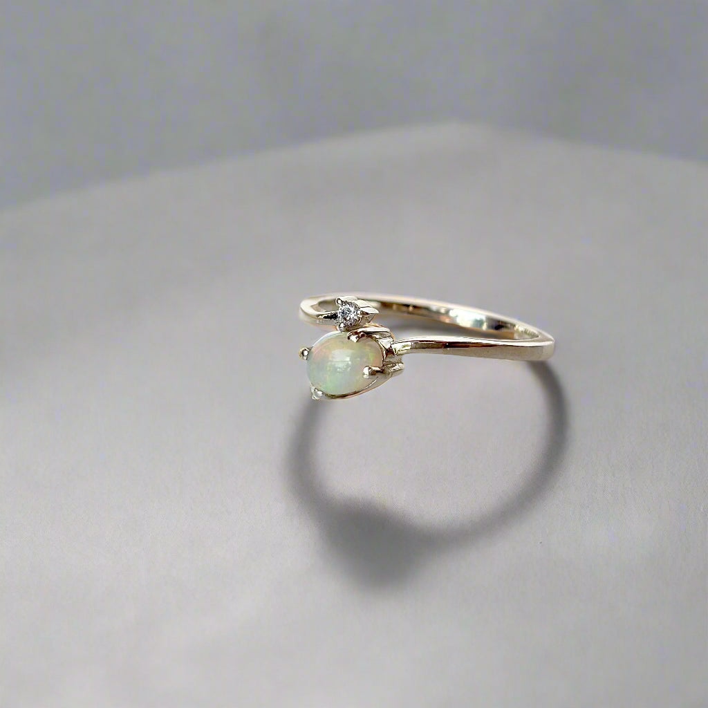 Natural Opal 925 Pure Silver Ring