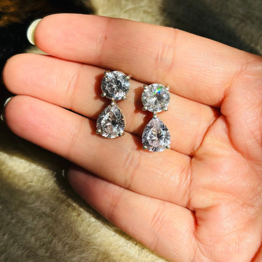 925 Pure Silver Tear Drop Earrings