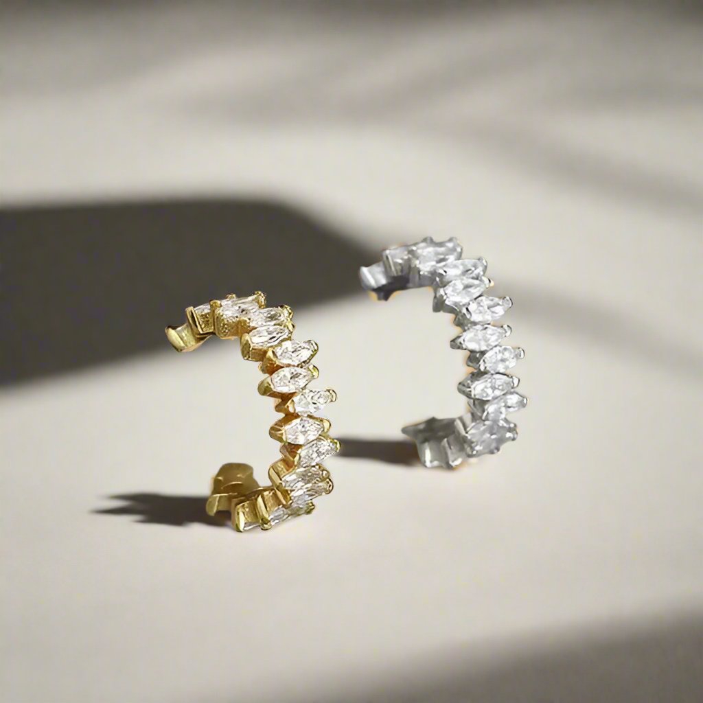 925 Pure Silver Single Studded Ear Cuff