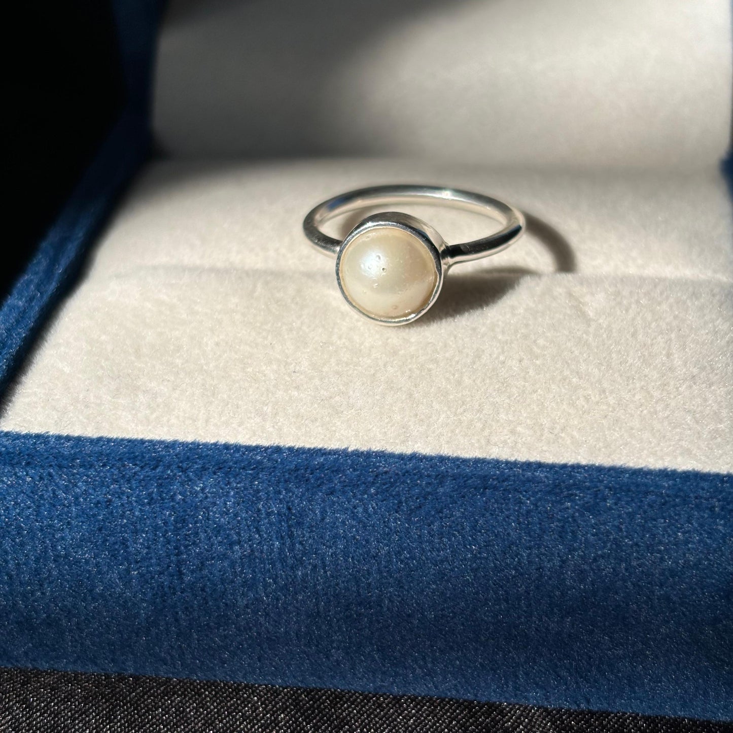 925 Pure Silver Natural Freshwater Pearl Ring