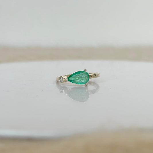 925 Pure Silver Natural Emerald Ring - May Birthstone